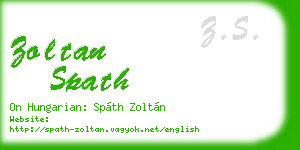 zoltan spath business card